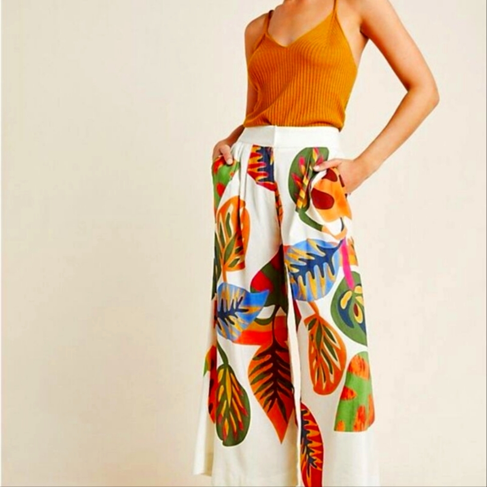 Farm Rio Tropical Print Crop Pants